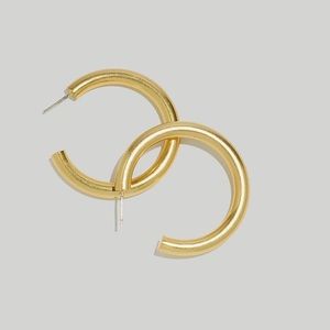 Madewell Chunky Large Hoop Earrings Gold
